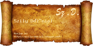 Szily Dániel névjegykártya