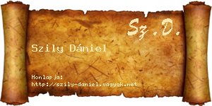 Szily Dániel névjegykártya